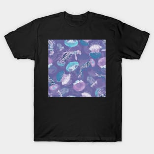 Floating Jellies Electric Purple T-Shirt